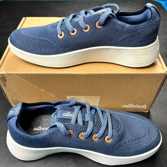 Allbirds Mens Tree Runner Go Size 9 Navy Blue Knit Sneakers A11359M090 NEW - Picture 2 of 6